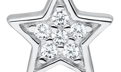 Shop Mignonette Pavé Star Pendant Necklace & Earrings Set In Silver