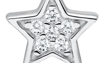 Mignonette Pavé Star Pendant Necklace & Earrings Set In Silver