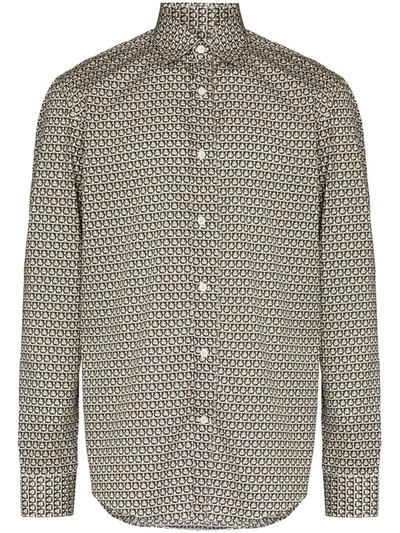 Shop Ferragamo Cotton Shirt In Grey
