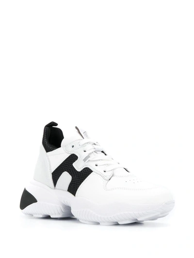 Shop Hogan Interaction Leather Sneakers In White