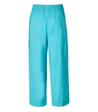 Shop Max Mara Beachwear Sala Turquoise Trousers In Light Blue