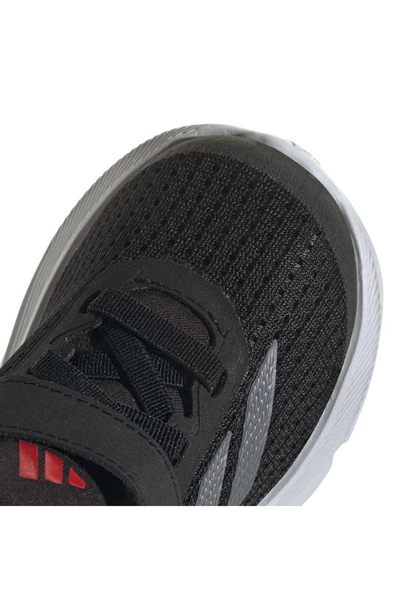 Shop Adidas Originals Kids' Duramo Sl Running Sneaker In Black/ Iron/ Scarlet