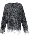 ADAM LIPPES frayed looped stitch jumper,DRYCLEANONLY