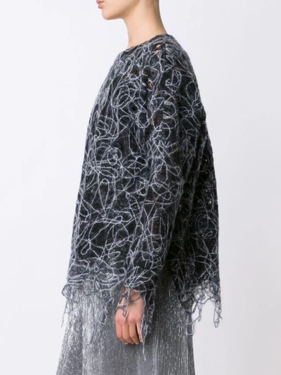 Shop Adam Lippes Frayed Looped Stitch Jumper