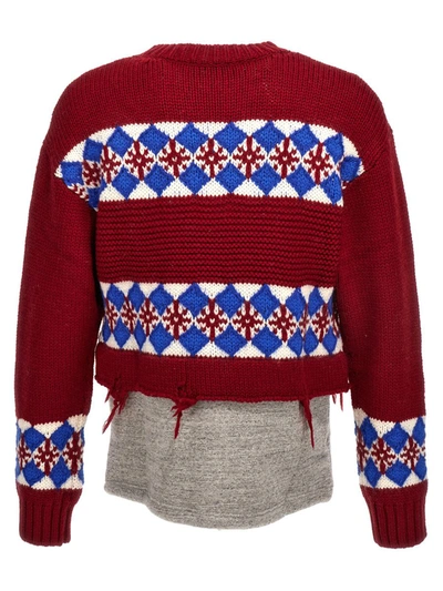 Shop Dsquared2 Jacquard Sweater In Multicolor