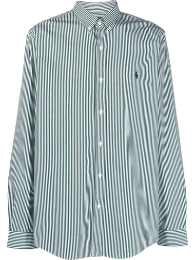 Shop Polo Ralph Lauren Ctn Str Poplin Long Sleeve Sport Shirt Clothing In Green