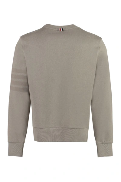 Shop Thom Browne Cotton Crew-neck Sweatshirt In Beige