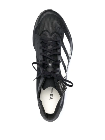 Shop Y-3 Striped Sneakers In Black