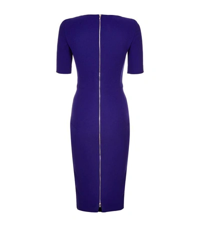 Shop Victoria Beckham Half-sleeve Decolette Fitted Dress