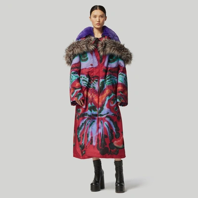 Shop Altuzarra Fall Winter 23 'apollo' Coat In Syrah Rorschach