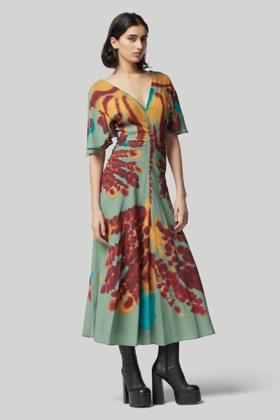 Shop Altuzarra Fall Winter 23 'pelopenese' Dress In Stormcloud Rorschach