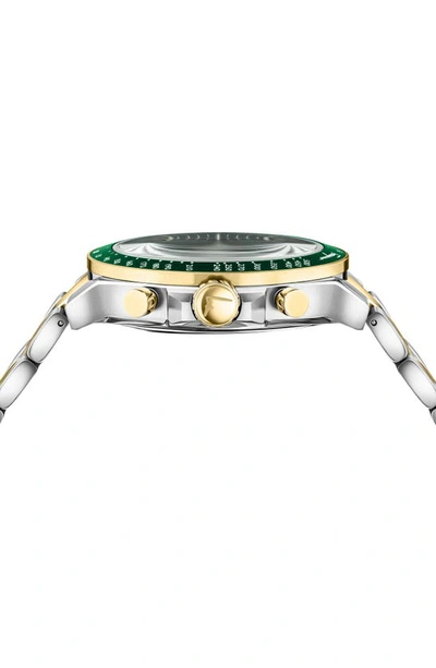 Shop Ferragamo Urban Chronograph Two-tone Bracelet Watch, 43mm In Two Tone