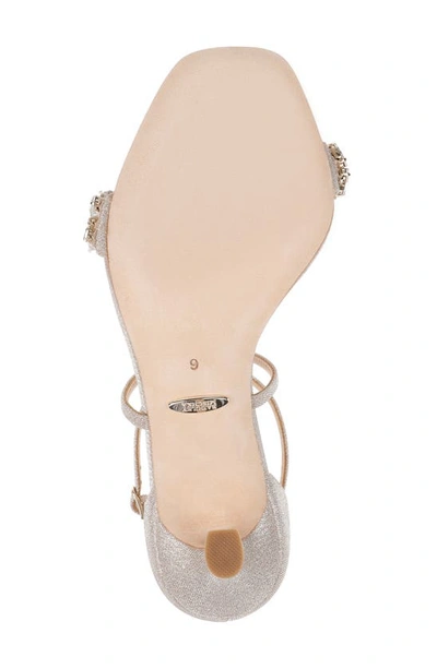 Shop Badgley Mischka Collection Nala Jeweled Toe Sandal In Champagne