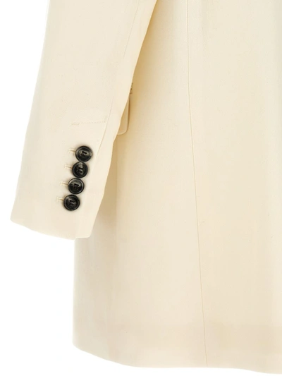Shop Ami Alexandre Mattiussi Ami Paris Double-breasted Wool Blazer In White