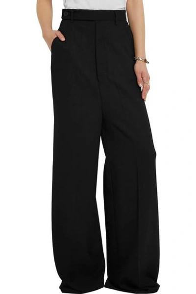 Shop Rick Owens Astaire Bell Wool Wide-leg Pants
