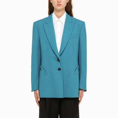 Shop Blazé Milano Caspia Single-breasted Jacket In In Light Blue