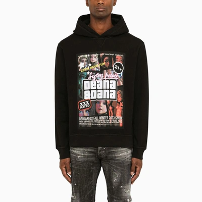 Shop Dsquared2 D2 Cool Hoodie In Black