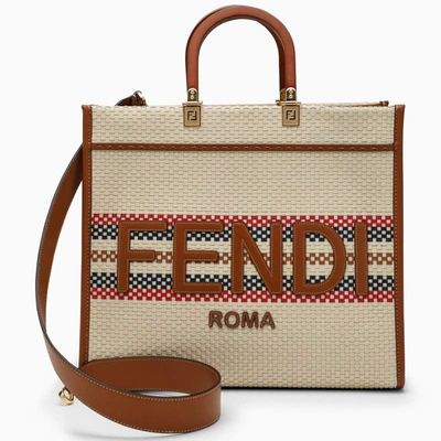 Fendi Sunshine Tote Bag, Natural