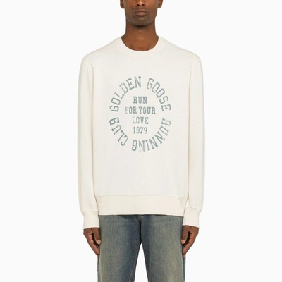 Shop Golden Goose Deluxe Brand Heritage Running Club Sweatshirt In White