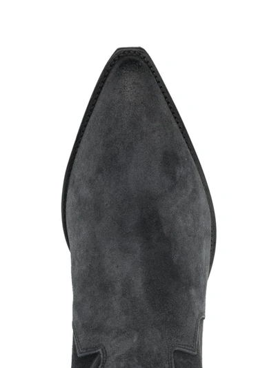 Shop Isabel Marant Denvee Leather Boots In Black