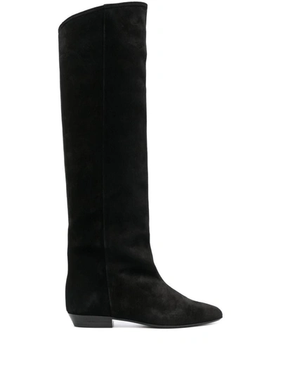 Shop Isabel Marant Skarlet Leather Boots In Black