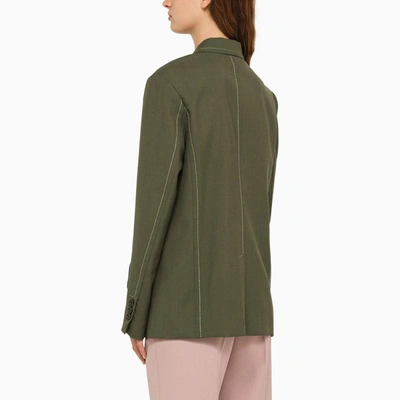 Shop Marni Forest Single-breasted Blazer In In Green