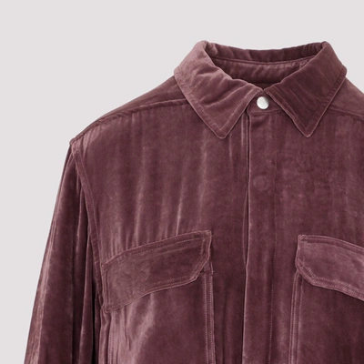 Shop Rick Owens Viscose Shirt In Pink &amp; Purple
