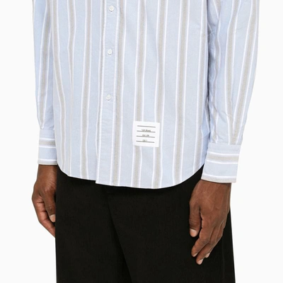 Shop Thom Browne Shirt Long Sleeve In Blue