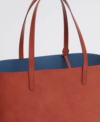 Shop Mansur Gavriel Large Tote In Brandy/avion