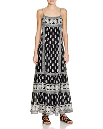 Shop Joie Knightly Printed Maxi Dress In Caviar