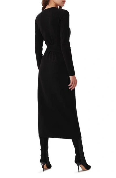 Shop Diane Von Furstenberg Astrid Long Sleeve Wool & Cashmere Wrap Sweater Dress In Black