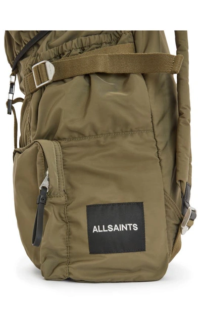 Shop Allsaints Ren Nylon Hiking Backpack In Sorghum Green