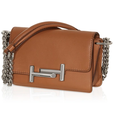 Tod's Double T Small Crossbody In Brown