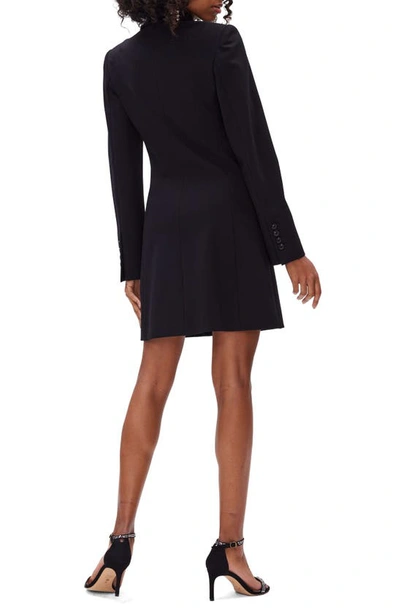 Shop Diane Von Furstenberg Virginia Long Sleeve Blazer Dress In Black