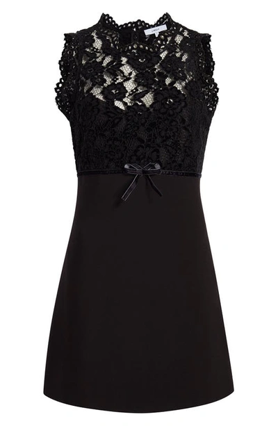 Shop Likely Kiersten Lace Yoke Minidress In Black