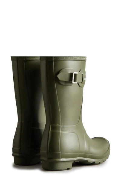 Shop Hunter Original Short Waterproof Rain Boot In Olive Leaf