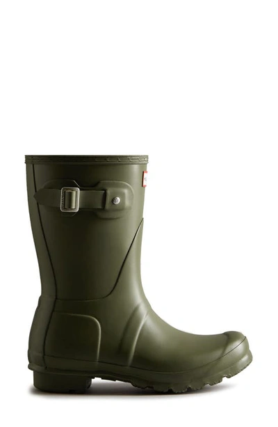 Shop Hunter Original Short Waterproof Rain Boot In Olive Leaf