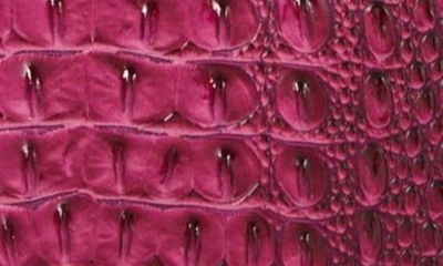 Shop Brahmin Leia Croc Embossed Leather Crossbody Bag In Pomegranate