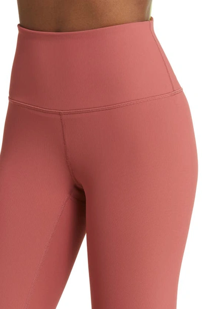 Zella Luxe Rib High Waist Leggings In Red Jelly
