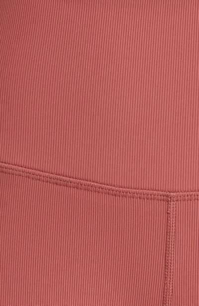 Zella Luxe Rib High Waist Leggings In Red Jelly