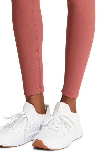 Zella Luxe Rib High Waist Leggings In Red Jelly