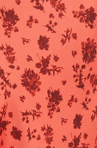 Open Edit Satin Slipdress In Orange Rumba Botanical Shadow