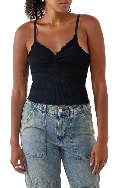 Shop Bdg Urban Outfitters Elsie Seamless Rib Camisole In Black