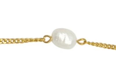 Shop Adornia Fine Water Resistant 14k Gold Plated Freshwater Pearl Body Chain In Yellow