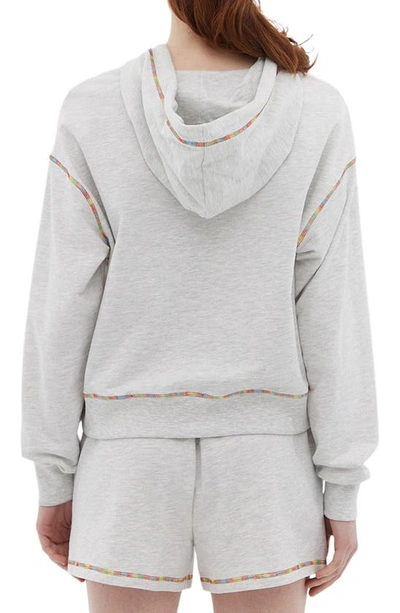 Shop Bench . French Terry Cropped Hoodie In Light Heather Grey