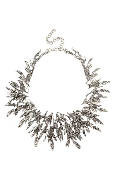 Shop Eye Candy Los Angeles Silver Fall Statement Necklace