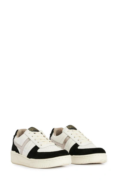 Shop Allsaints Vix Low Top Sneaker In White/ Black/ Gunmetal