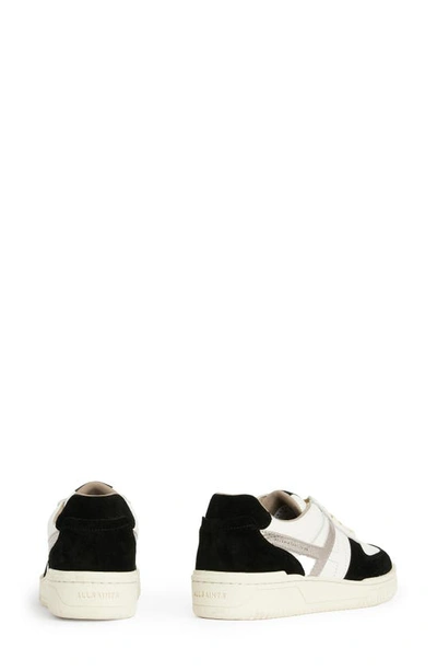 Shop Allsaints Vix Low Top Sneaker In White/ Black/ Gunmetal