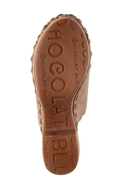 Chocolat Blu Gemini Platform Clog In Latte Suede