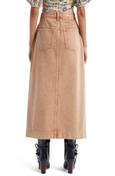Shop Ulla Johnson The Bea Nonstretch Denim Skirt In Stone Dye Wash